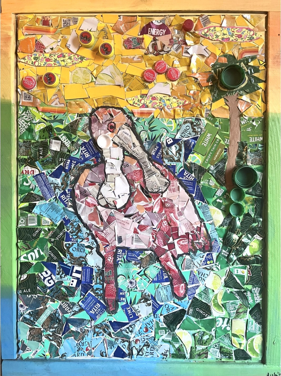 Roseate Spoonbill Trash Art